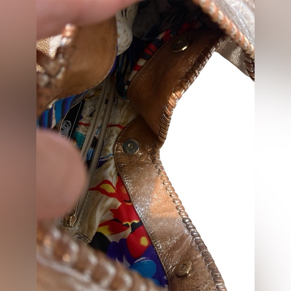 Sharif Metallic Silver and Bronze Hobo Bag - Picture 9 of 16